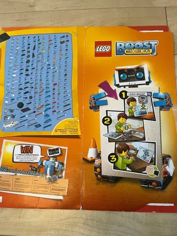 LEGO BOOST 세트 부품과 시트