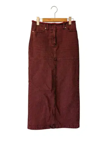 MOUSSY 와인 레드 데님 스커트 1 사이즈