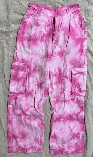 핑크 타이 다이 카고 팬츠 jouetie