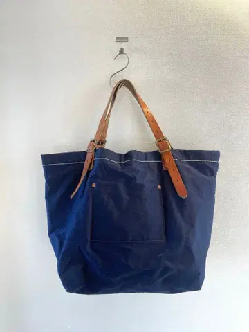 SLOW 슬로우 네이비 나일론 토트백