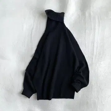 [ 거의 미사용 ] FRAMeWORK 캐시미어 혼방 터틀넥 풀오버 블랙