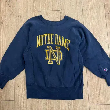 Champion NOTRE DAME 크루넥 트레이닝복 트리코 태그 S
