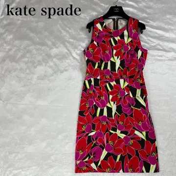 케이트 스페이드 꽃무늬 원피스 6 L 튤립 페플럼 레이스