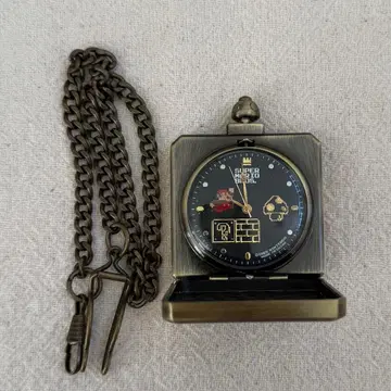 슈퍼 마리오 브라더스 물음표 블록 포켓 워치 시계