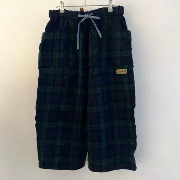 쾌청당 제작 울 혼방 팬츠 블랙워치 사이즈 2