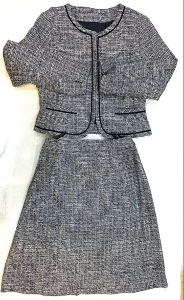 그레이 계열 트위드 수트 자켓 스커트 11호