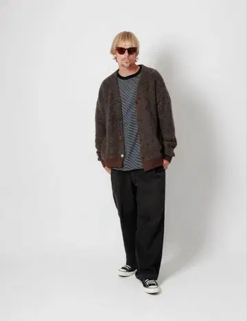 WAX Poodle knit cardigan 브라운