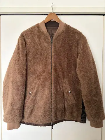 WillLOUNGE 리버서블 보아 자켓 브라운 나노 유니버스