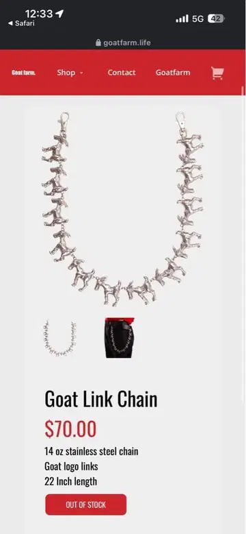 Goat Link Chain 22인치