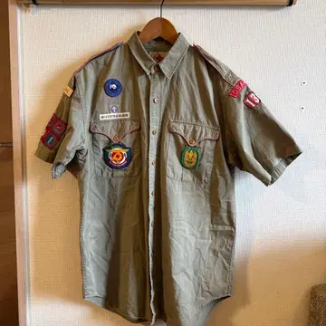 보이스카우트 반팔 셔츠 와펜 포함