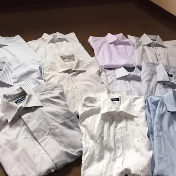 반팔 와이셔츠 세트 (화이트, 파랑, 보라색) 11벌