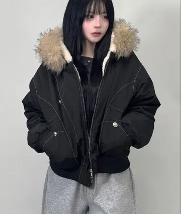 [ 퍼 탈부착 가능 ] 2WAY 퍼 후드 자켓