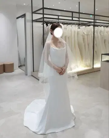 새상품급 웨딩 베일 amtteliebe 오간자 리본 베일