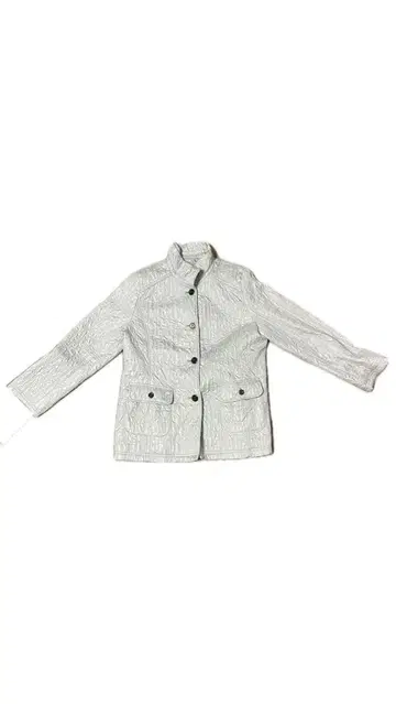 화이트 버튼 부착 자켓