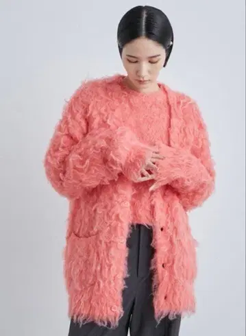 MIESROHE 핑크 가디건 긴팔