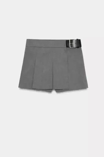 플리츠 벨트 포함 큐롯 스커트