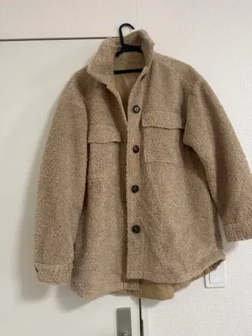 베이지 보아 자켓