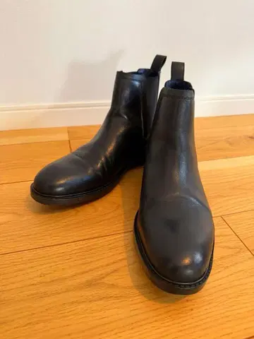 콜한 가죽 부츠 블랙