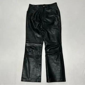 90s Archive 가죽 바이커 플레어 팬츠 모드 락 Punk