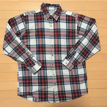 80s L.L.Bean 코튼 체크 셔츠 USA 제조