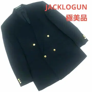 새상품급 JACKLOGUN 네이비 재킷 더블 골드 버튼 모헤어 혼방