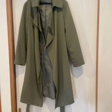 favori 올리브색 코트 벨트 포함