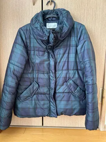 Comfort basic 체크 무늬 패딩 자켓 L