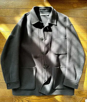 +J 울 블렌드 오버 사이즈 셔츠 자켓