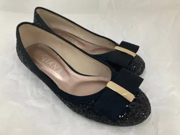 DIANA 펌프스 플랫 글리터 블랙 22.5