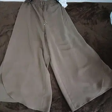 NOBLE 노블 일본제 브라운 베이지 와이드 팬츠