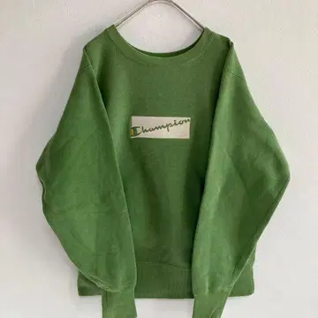 챔피온 리버스 위브 S 파랑 택 RN26094 그린 박스 로고