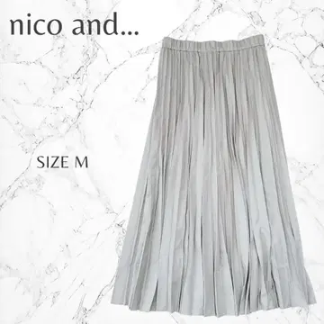 니코앤드 허리밴딩 깔끔한 성숙/러블리 플레어 플리츠 스커트 M