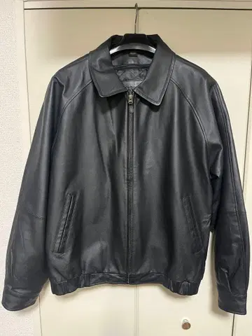 00s ST. JOHN'S BAY 가죽 자켓 블랙