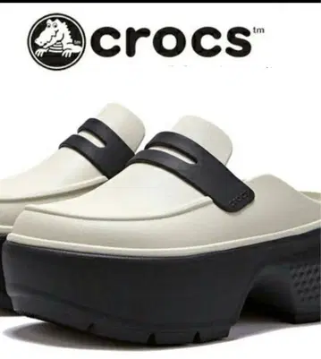 crocs 통굽 샌들 화이트