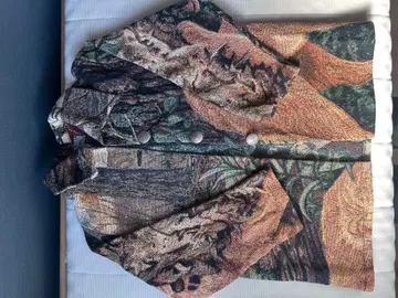 강아지 패턴 두꺼운 원단 롱 코트