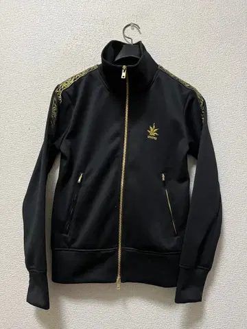 새상품급 드레스 스트립 백식 저지 /0 블랙 x 골드 스트레치 트랙 자켓