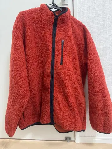 오렌지 플리스 자켓