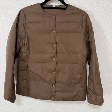[새상품급] 무인양품 브라운 노카라 다운 자켓