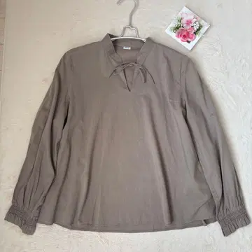 PAR ICI 팰리시 소매 셔링 오버 블라우스