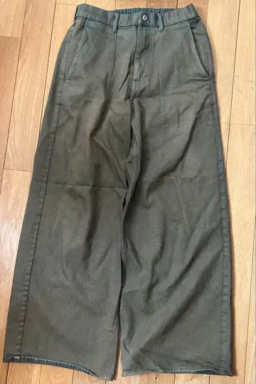 STUDIOUS 와이드 팬츠 L 올리브