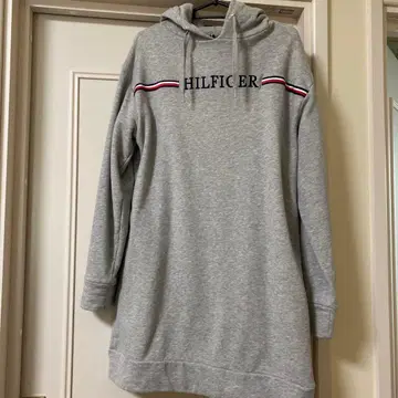 TOMMY HILFIGER 그레이 후드티 원피스 S