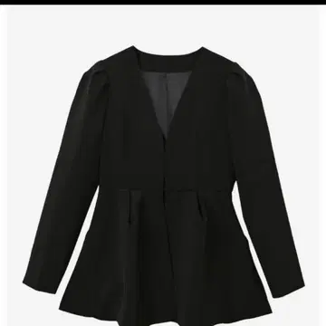 블랙 페플럼 수트 셋업