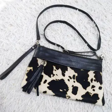 ROSIER 2way 송치 숄더백 절개 천연 가죽 블랙