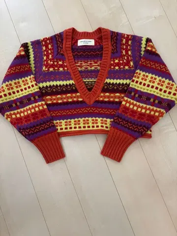 BEAMSBOY 페어아일 V넥 니트