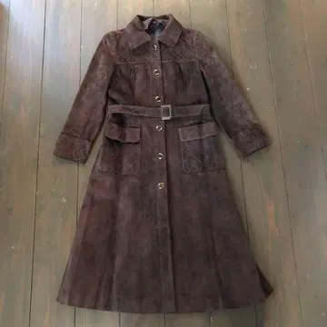 쇼와 레트로 백스킨 롱 코트 새상품급