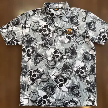 라우드마우스 남성용 스컬 디자인 피케 셔츠 LL
