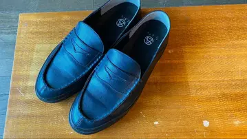 SLACK LOWDY 발꿈치를 밟을 수 있는 가죽 로퍼 28.5cm