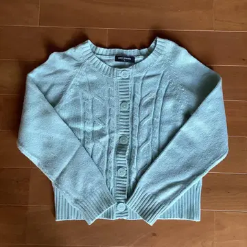 pom ponette 민트 그린 가디건