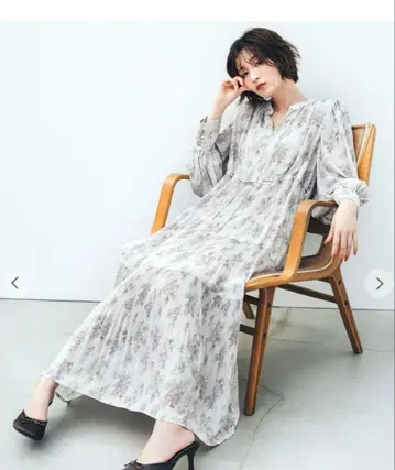 연말 세일 중 COCO DEAL 플라워 프린트 플리츠 티어드 원피스