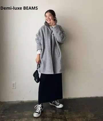 Demi-luxe BEAMS 메구로 코시코 씨 착용 플리스 블루종